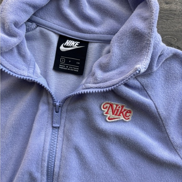 Nike Women's Lavender Terry Cloth Jacket Sz.S - Picture 3 of 6